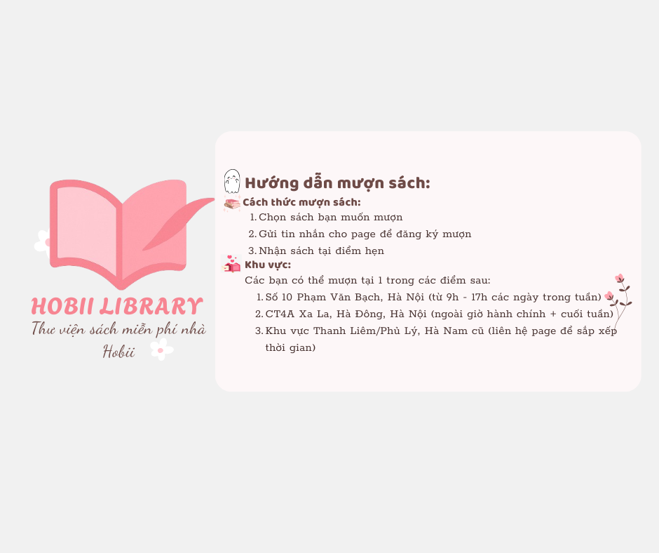 Hướng dẫn mượn sách tại Thư viện sách Hobii