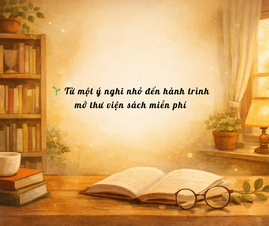 Nhật ký chuyện làm sách Ngày 1: 📚 Từ một ý nghĩ rất nhỏ đến hành trình mở thư viện sách Hobii Library
