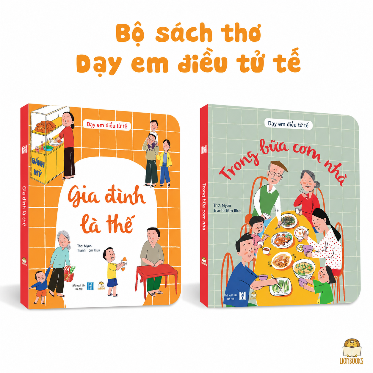 Bộ Dạy em điều tử tế 2 cuốn thơ bồi cứng